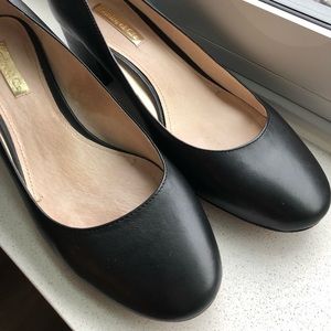 Louise et Cie Black Leather Block Heel